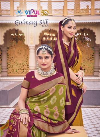 VIPUL GULMARG SILK VOL-05 86400 TO 86411 DESIGNER SILK SAREE WHOLESALER IN INDIA